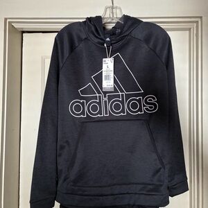 Adidas Men's Black Logo Hoodie